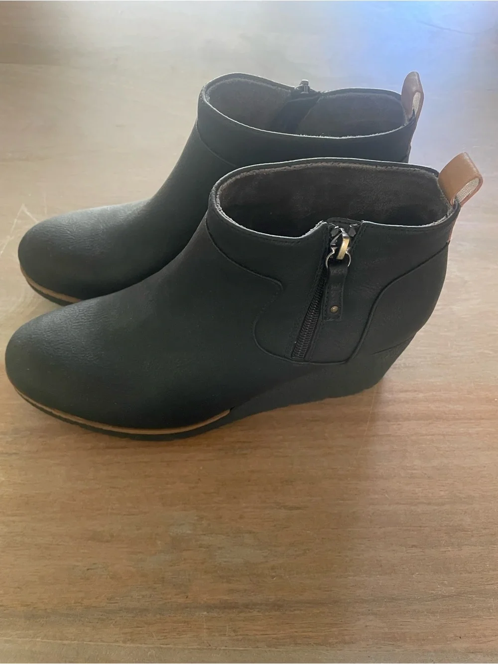 Dr. Scholl's Black Ankle Booties with Side Buckle